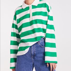 💚 Green H&M Striped Shirt 💚